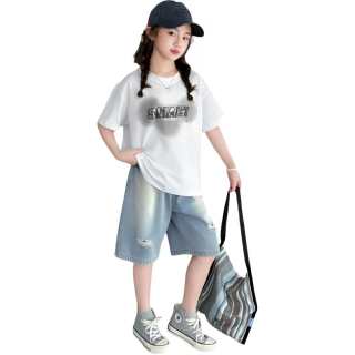 TNTX Kids Casual Sportswear Crew Neck Thin Stretch