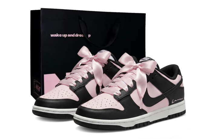 Nike Nike Dunk Low top Skateboard Shoes Unisex Black Pink