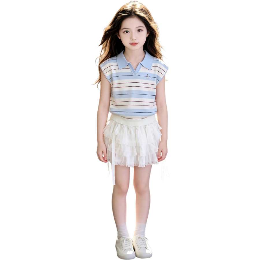 YALU Grade School Two Piece Skirt Sets Lapel Thin Short Skirt
