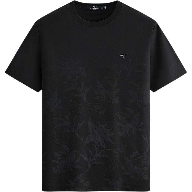 SEPTWOLVES T Shirts Men's 001 Black 80 Pcs Cool Touch Cotton Crew Neck Thin