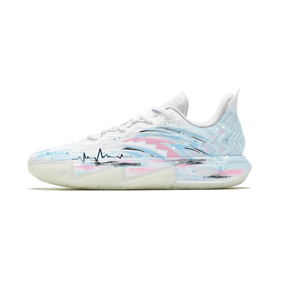 Anta KAI 2 Cushioning Abrasion Resistant Low top Midfoot Carbon Plate Basketball Shoes Men's Blue Pink