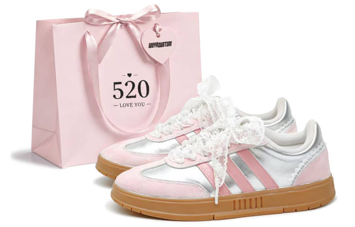 Adidas Adidas Gradas Skateboard Shoes Unisex Low Top Silver/Pink