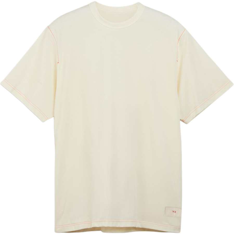 Y-3 Y 3 T Shirts Unisex Ivory Crew Neck Moderate
