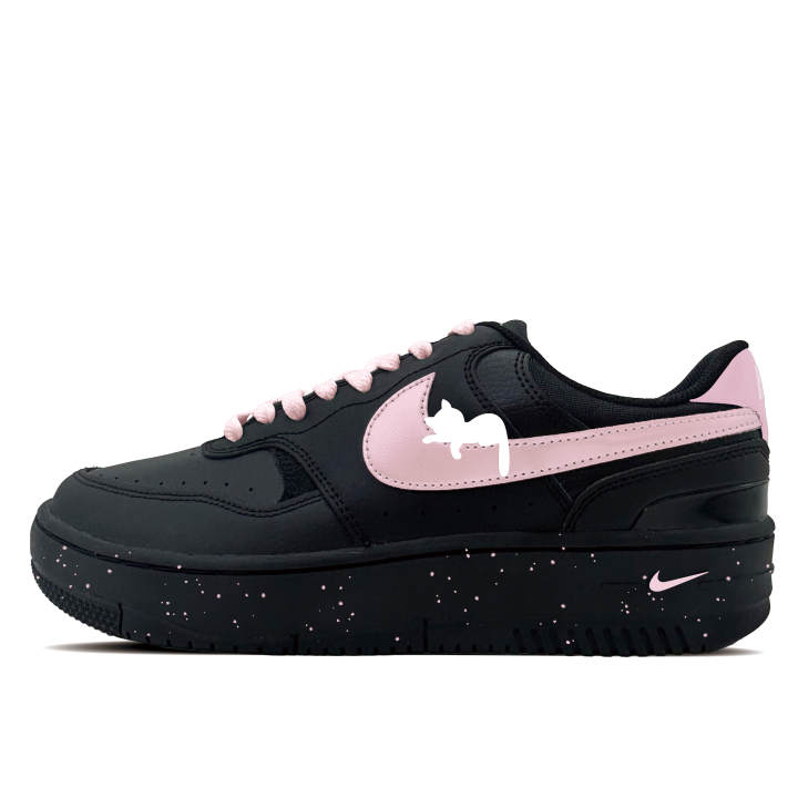 Nike Nike Gamma Force Sky Kitten Synthetic Leather Abrasion Resistant Low top Skateboard Shoes Women's Black