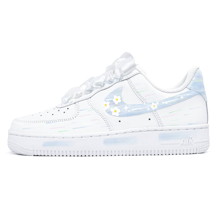 Nike Nike Air Force 1 Monet Blue, First Culture V Slip Resistant Abrasion Resistant Low top Skateboard Shoes Unisex