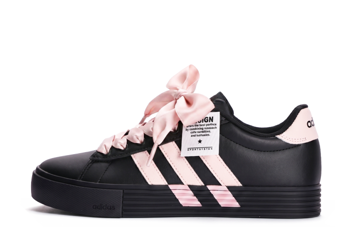Adidas Adidas Daily 4.0 Coverage Slip Resistant Cushioning Low top Skateboard Shoes Unisex Black Pink