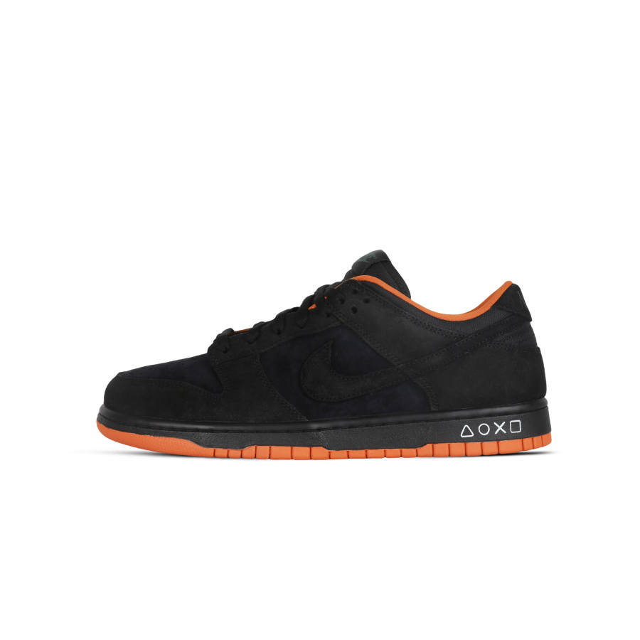 Nike Nike Dunk Signal Suede Coverage Cushioning Abrasion Resistant Low top Skateboard Shoes Unisex Black Orange