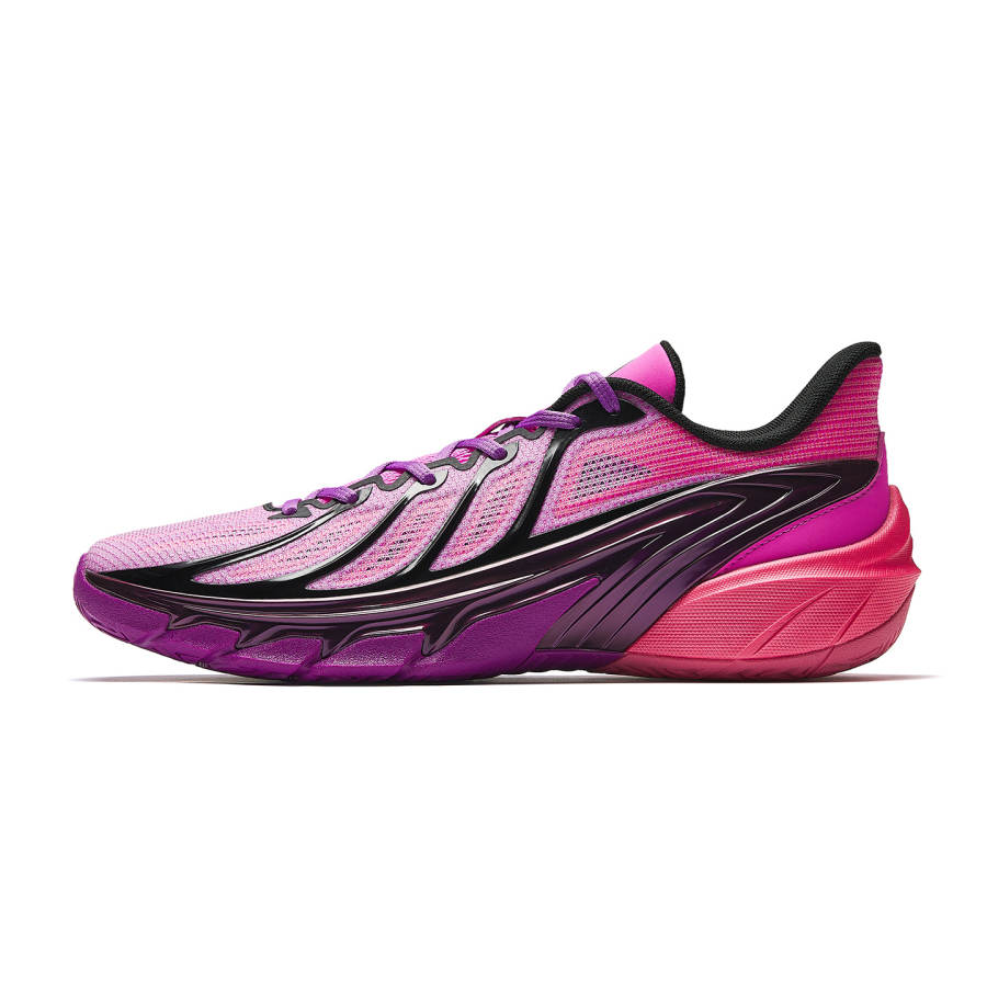 Anta Low top A SHOCK X Cement Killer PRO Dual Sided Irregular Shape TPU Basketball Shoes Men's Fluorescent Rose Fuchsia