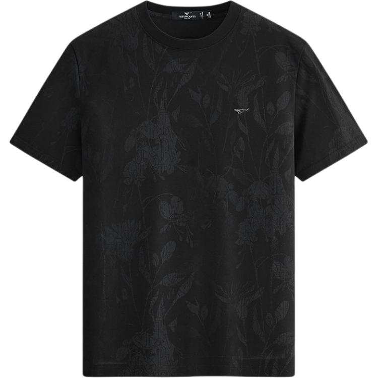 SEPTWOLVES T Shirts Men's Crew Neck Straight Fit