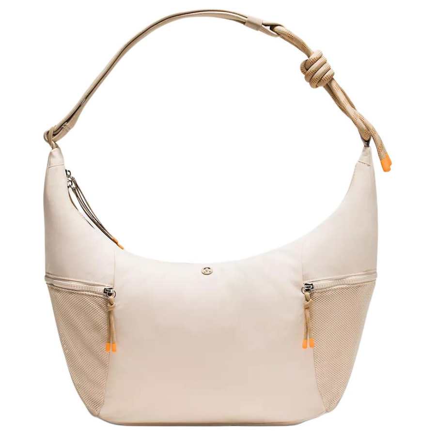 Lululemon Slouchy Sling Nylon Crossbody Bags Large Unisex White