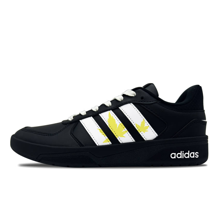 Adidas Adidas COURTBEAT White Maple Night Shadow Synthetic Leather Low top Skateboard Shoes Unisex Black
