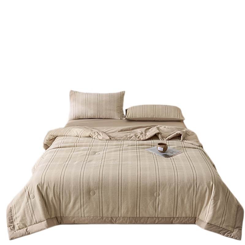 YALU 100% Cotton Large Jacquard Cotton Summer Quilt Four Piece Set, Starry Sky Collection