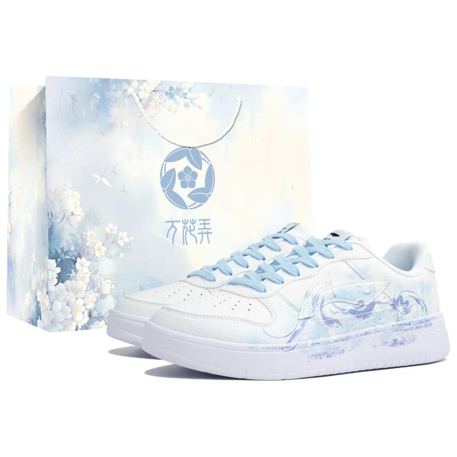 Li-Ning Li Ning Floating Boat Abrasion Resistant Slip Resistant Cushioning Low top Skateboard Shoes Unisex White