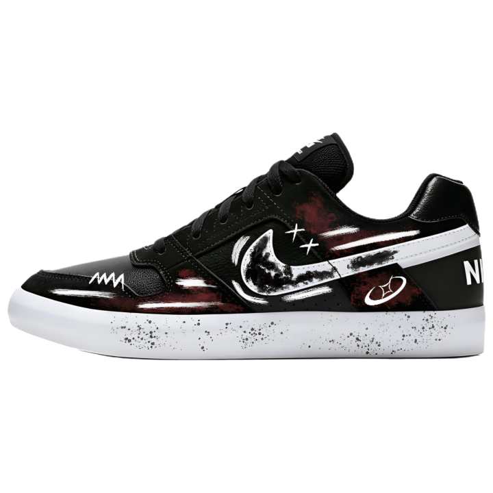 Nike Nike SB Delta Slip Resistant, Abrasion Resistant, Lightweight Low top Skateboard Shoes Unisex Black Red