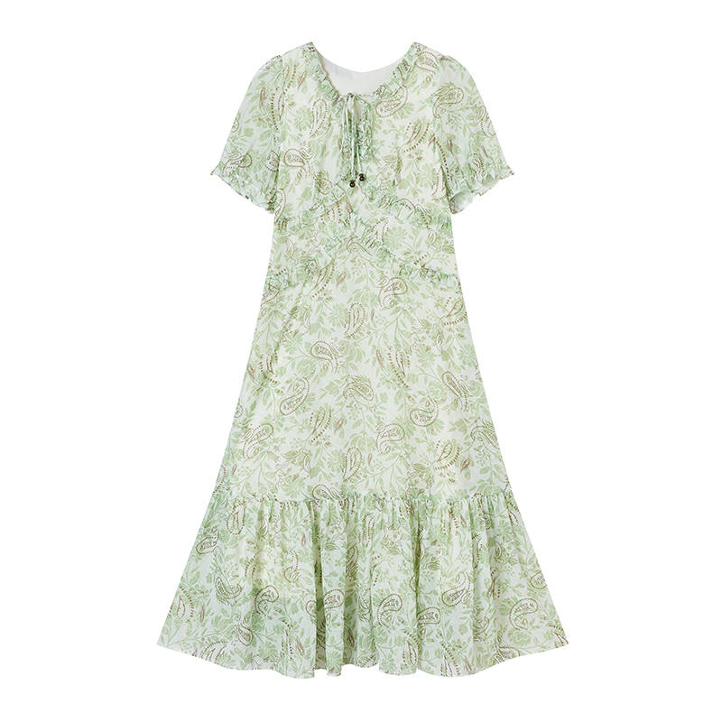 XIANGYING Short Sleeved Dress Women's