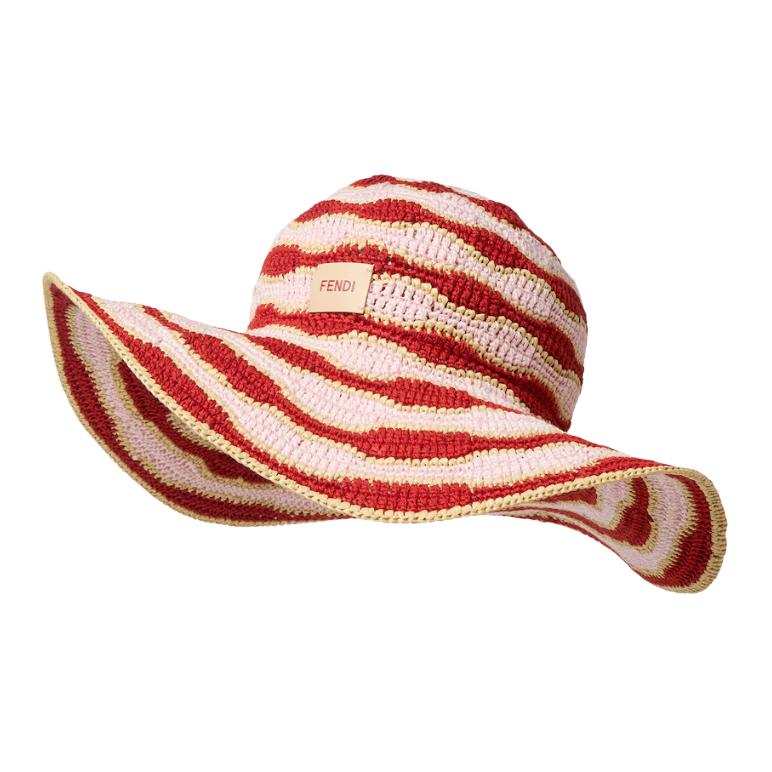 FENDI Cotton Hats & Caps Unisex Pink