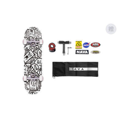 NAVA Skateboards Seven Layer Imported Maple Street Style Bowl Pool Freestyle Commuting Unisex