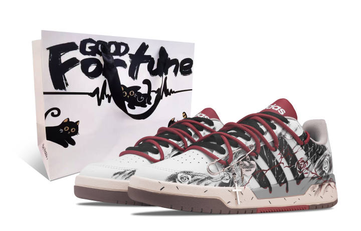 Adidas Adidas ENTRAP Rose Forbidden Fruit Low top Skateboard Shoes Unisex Black White Red
