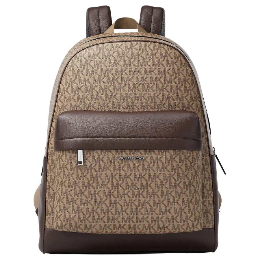 MICHAEL KORS MICHAEL KORS Signature Coated Canvas Backpack Medium Men's Camel