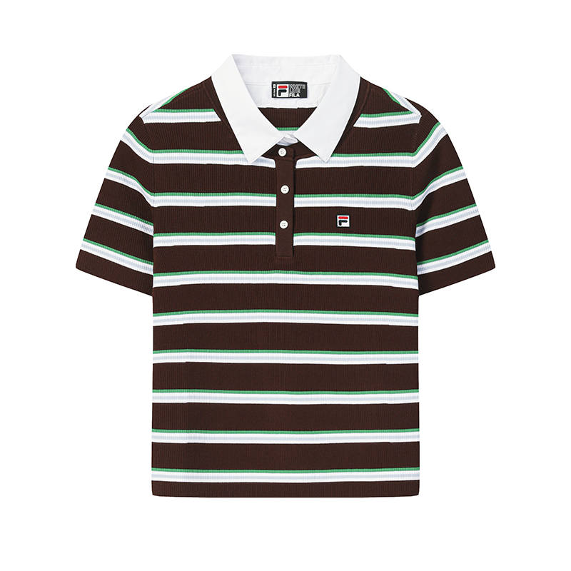 FILA Heritage Knitwear Women's All Over Print Polo Collar Moderate
