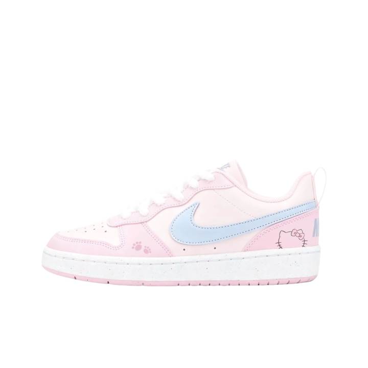 Nike Nike Court Borough Milk Dusty Pink Meow, Pink Dopamine Dressing, Girlfriend Slip Resistant Abrasion Resistant Low top