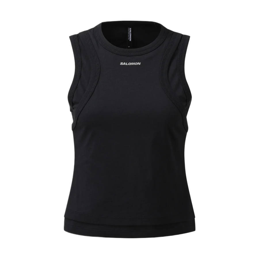 SALOMON Tank Tops Women's Black Crew Neck Moderate Other