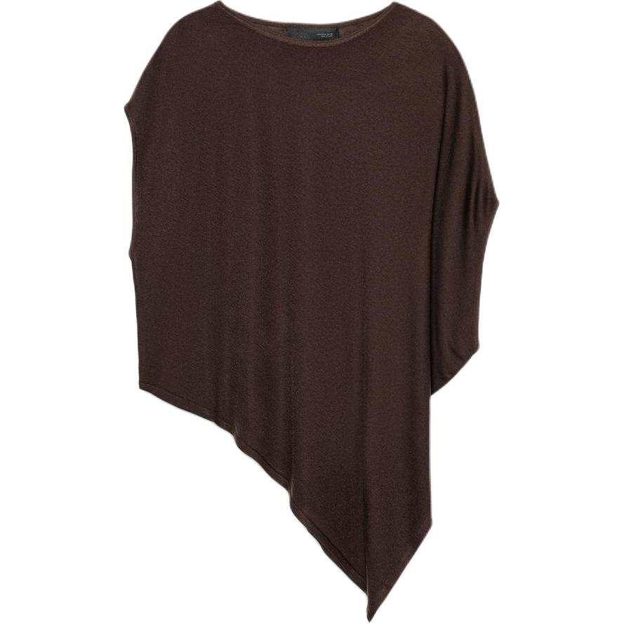 ZARA Knitwear Women's Brown Crew Neck Moderate