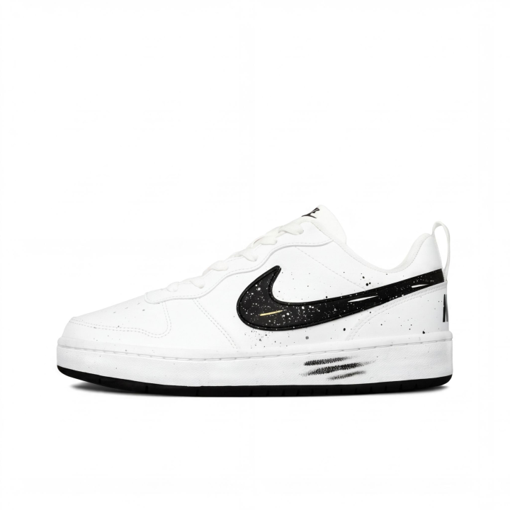 Nike Nike Court Borough Starlight Gap Synthetic Leather Slip Resistant Low top Kids' Skateboarding Shoes
