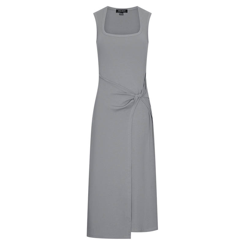 URBAN REVIVO Short Sleeved Dress Women's Medium Gray