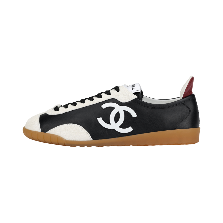 CHANEL 26P Low top Casual Shoes 1cm Women's Black White