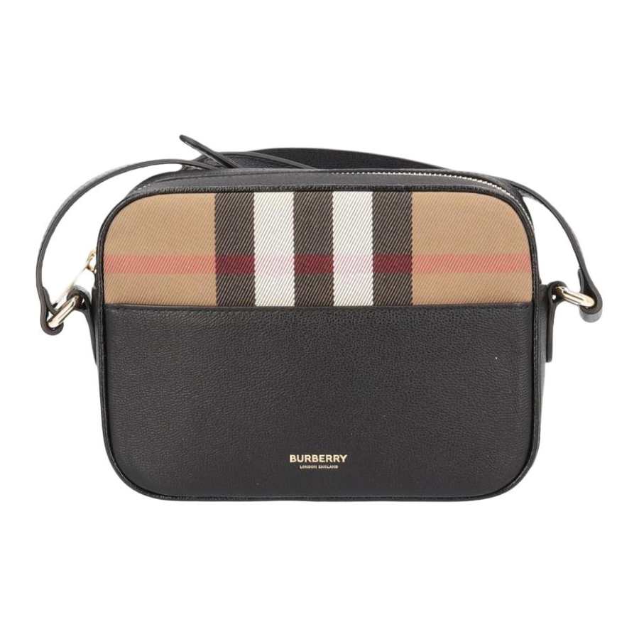 Burberry Leather Camera Bag Crossbody Bag Small Women's Black
