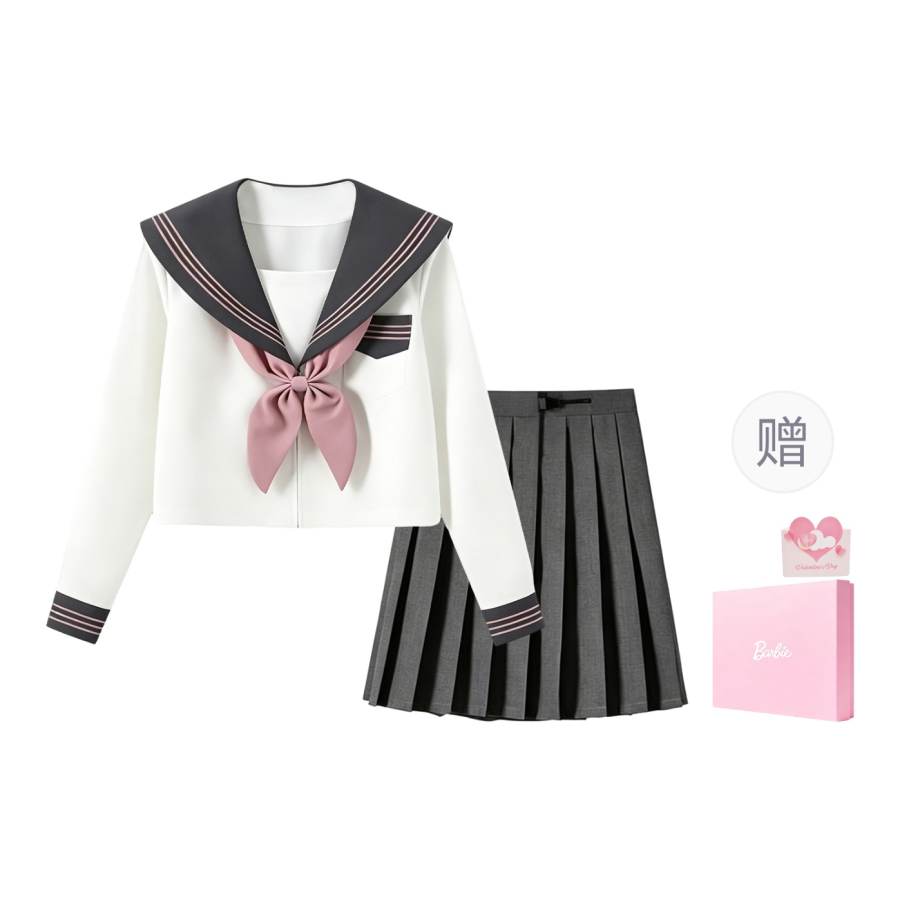 Barbie Women's Clothing Gift Boxes Women's Navy Collar