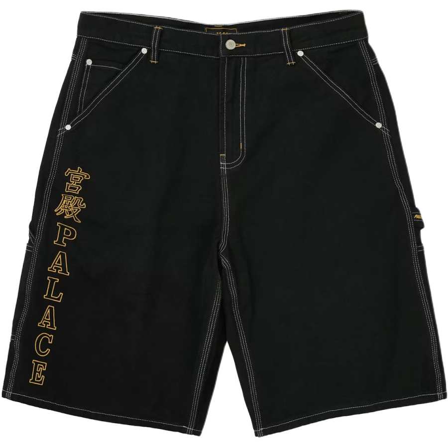 PALACE SS26 BAGGY CARP SHORT BLACK Denim Shorts Unisex