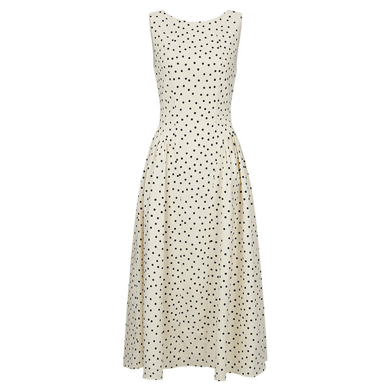 URBAN REVIVO Sleeveless Dress Women's White Print