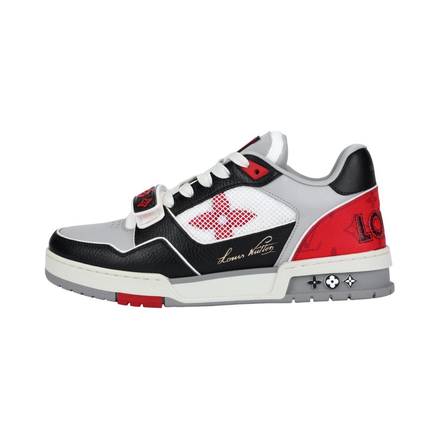 LOUIS VUITTON Louis Vuitton Trainer Low 'Velcro Strap - Black Grey Red'