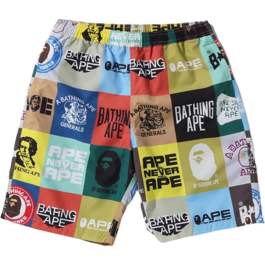 A BATHING APE Bape Classic Logo Beach Shorts
