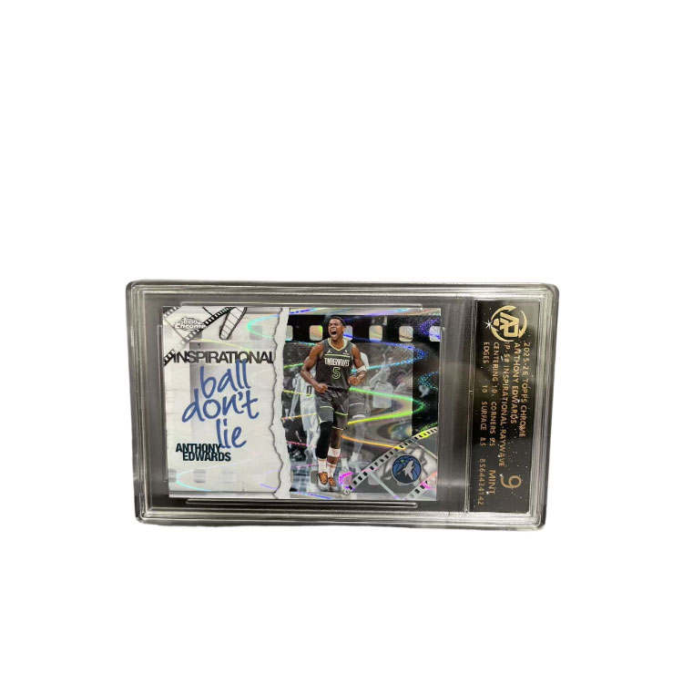 Topps Topps Chrome Timberwolves, Anthony Edwards, Engraved Slogan, Metamorphosis Graded Cards 1 Pc