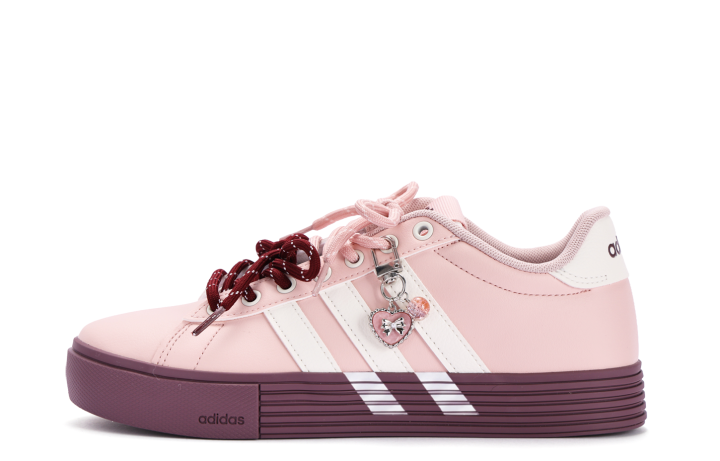 Adidas Adidas Daily 4.0 Coverage Slip Resistant Cushioning Low top Skateboard Shoes Unisex White Pink