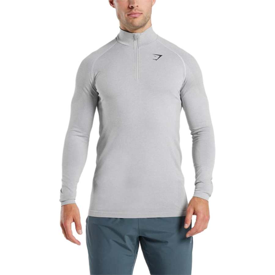 GYMSHARK Workout Clothing Men's Light Gray/Smoke Gray