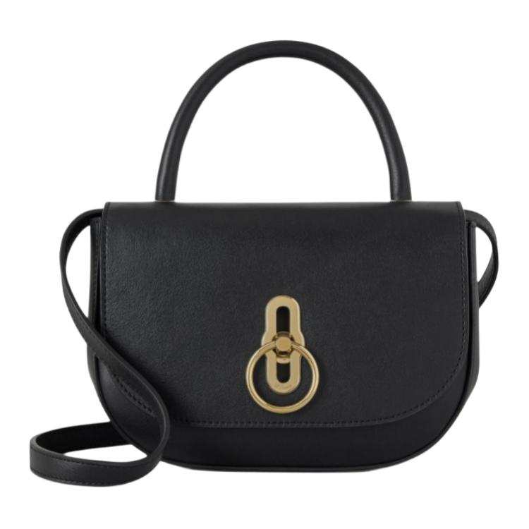 Mulberry Leather Crossbody Bags Women's Black