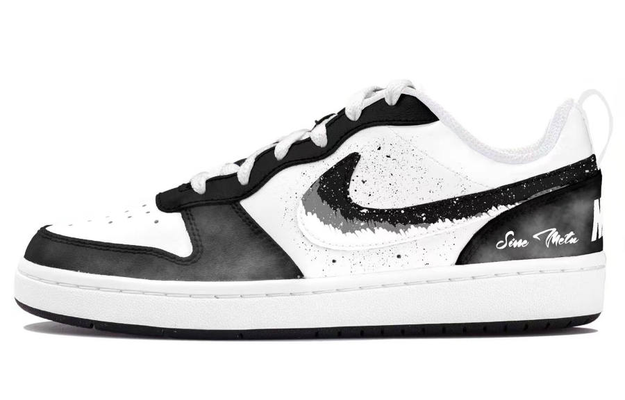 Nike Nike Court Borough Low top Kids' Skateboarding Shoes Black Gray Teenagers