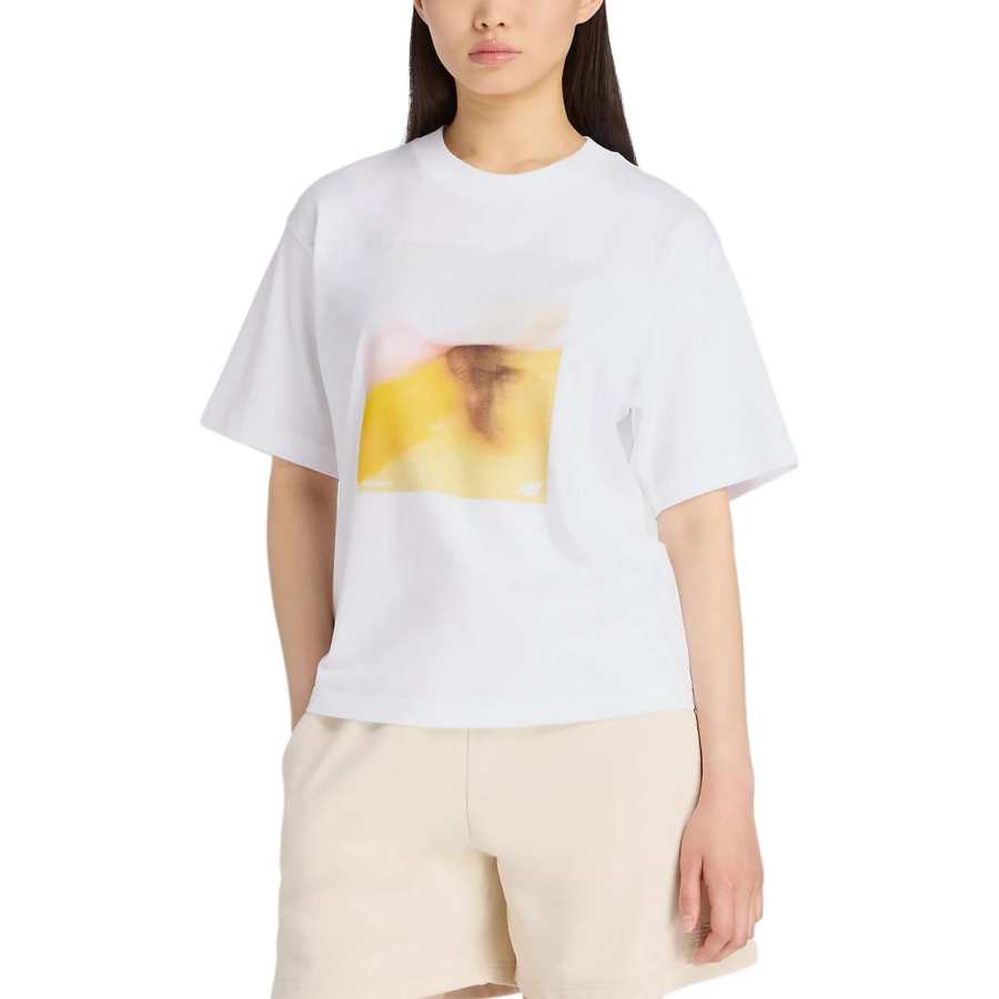New Balance New Balance T Shirts Women's White Crew Neck Moderate