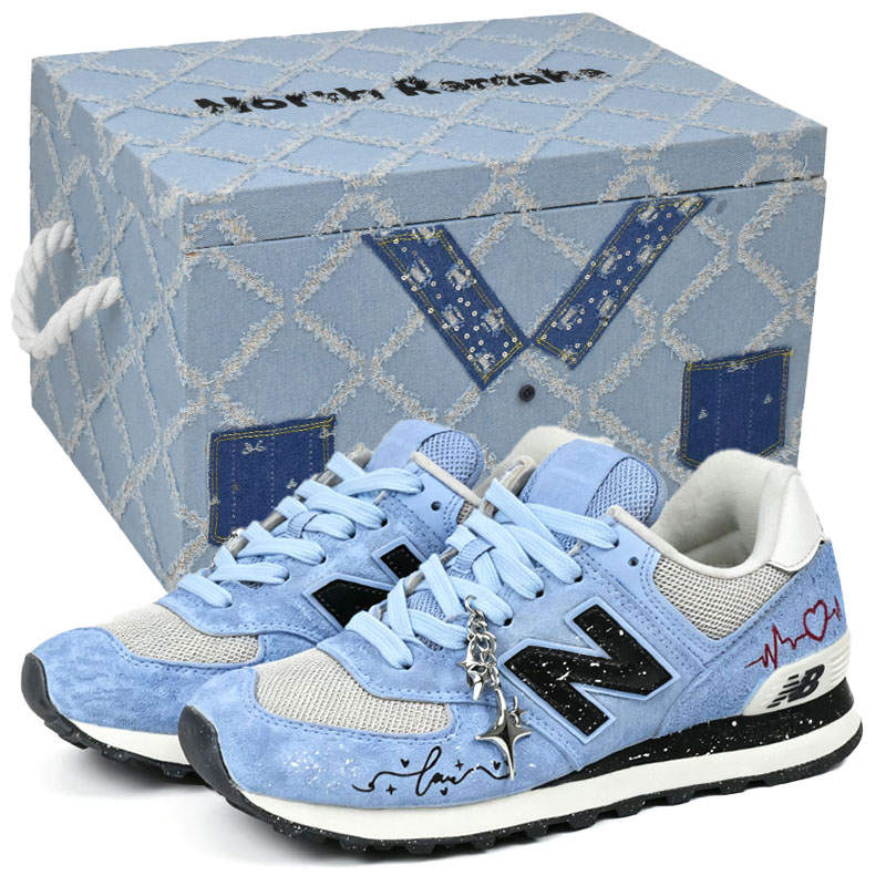 New Balance New Balance NB 574 Slip Resistant Abrasion Resistant Low top Running Shoes Unisex Blue White