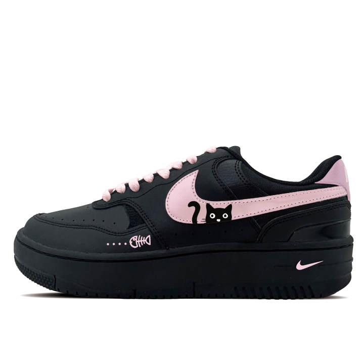 Nike Nike Gamma Force Cat Eye Synthetic Leather Abrasion Resistant Low top Skateboard Shoes Unisex Black
