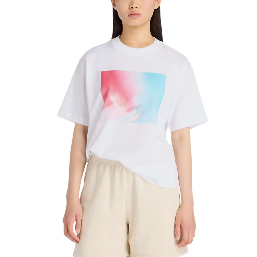 New Balance New Balance T Shirts Women's White+White Crew Neck Moderate