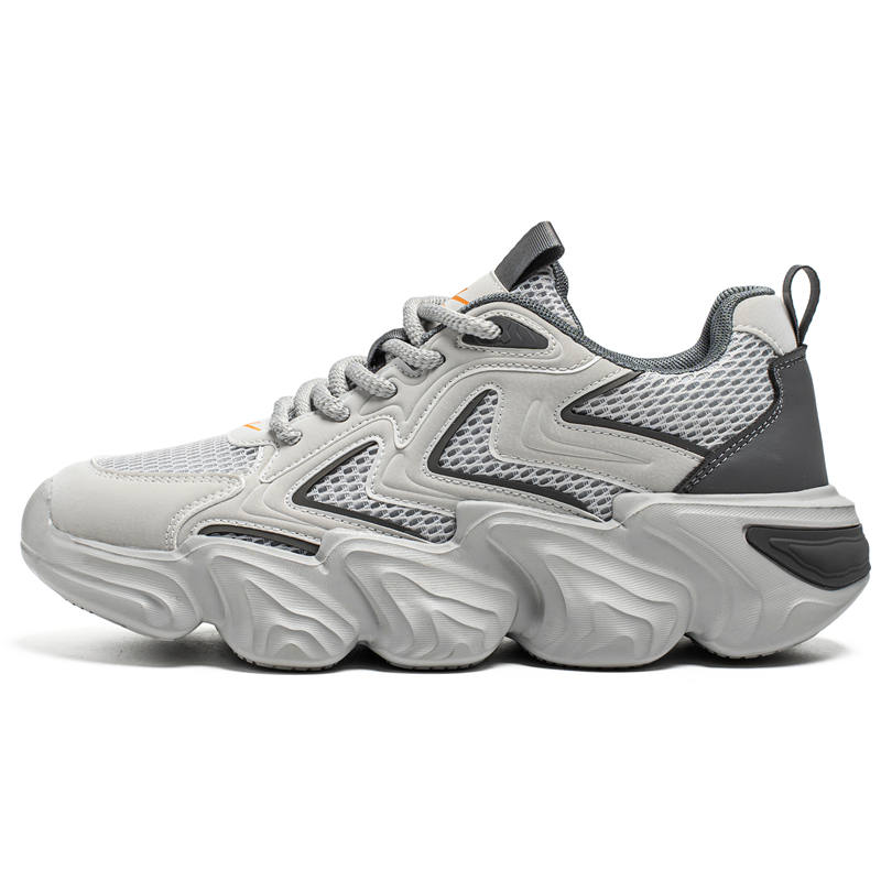 WARRIOR WARRIOR Chunky Sneakers Men's Low Top Khaki, Gray, Black