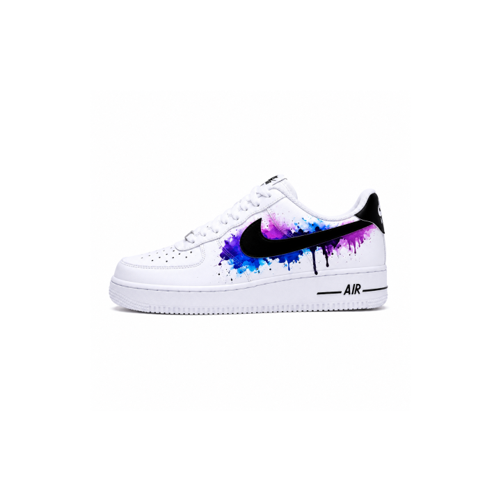 Nike Nike Air Force 1 Aurora Iridescent Glow Slip Resistant Abrasion Resistant Low top Skateboard Shoes Unisex Purple Blue
