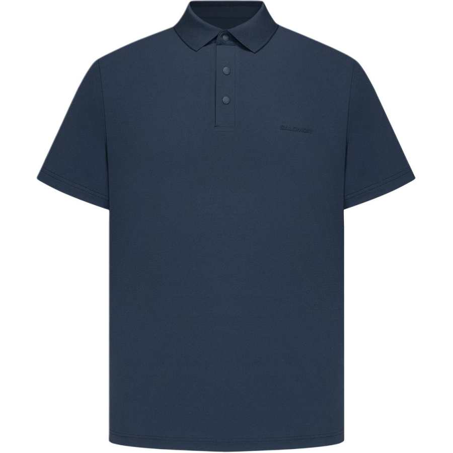 SALOMON Polo Shirts Men's Midnight Blue Polo Collar Moderate Other