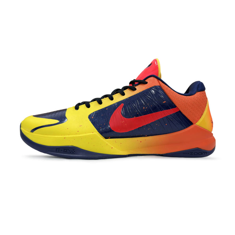Nike Nike x Caitlin Clark Zoom Kobe 5 Star Slip Resistant Abrasion Resistant Low top Basketball Shoes Unisex Orange Yellow