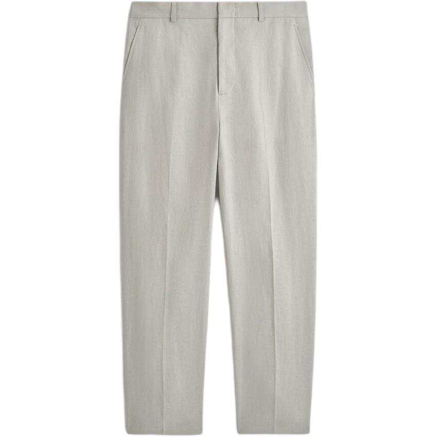 COS Casual Pants Men's Light Gray Green Moderate Tapered Pants